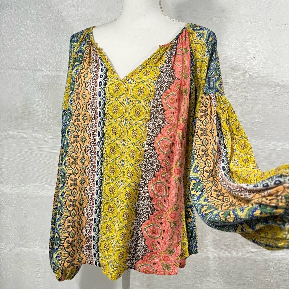 Lovestitch Multicolor Bohemian Blouse - Picture 11 of 15